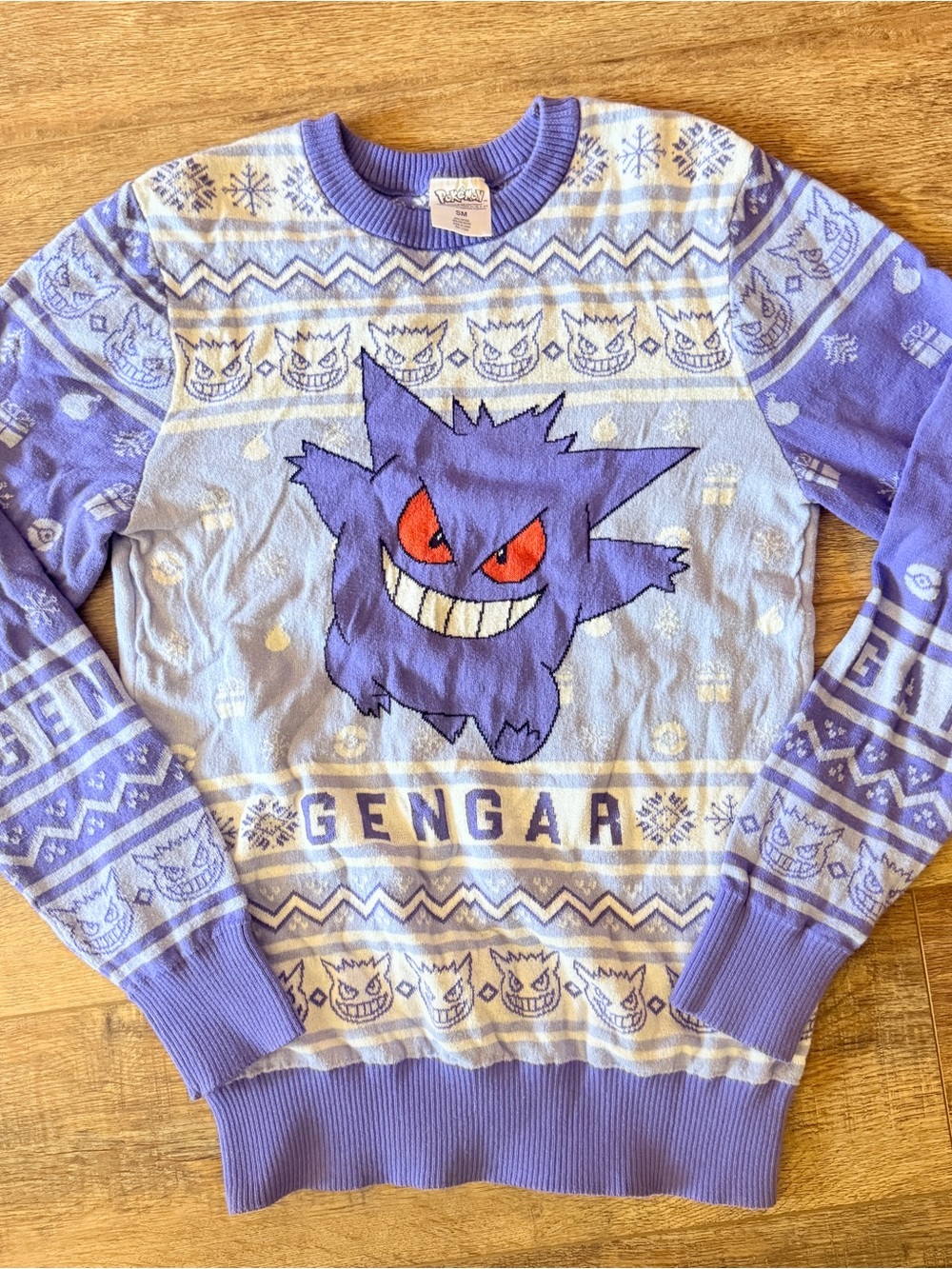 Pokemon Gengar Christmas Holiday Sweater Pullover Patterned Ugly Size S BoxLunch